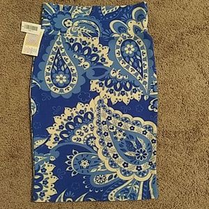 LulaRoe Cassie Blue & White Skirt